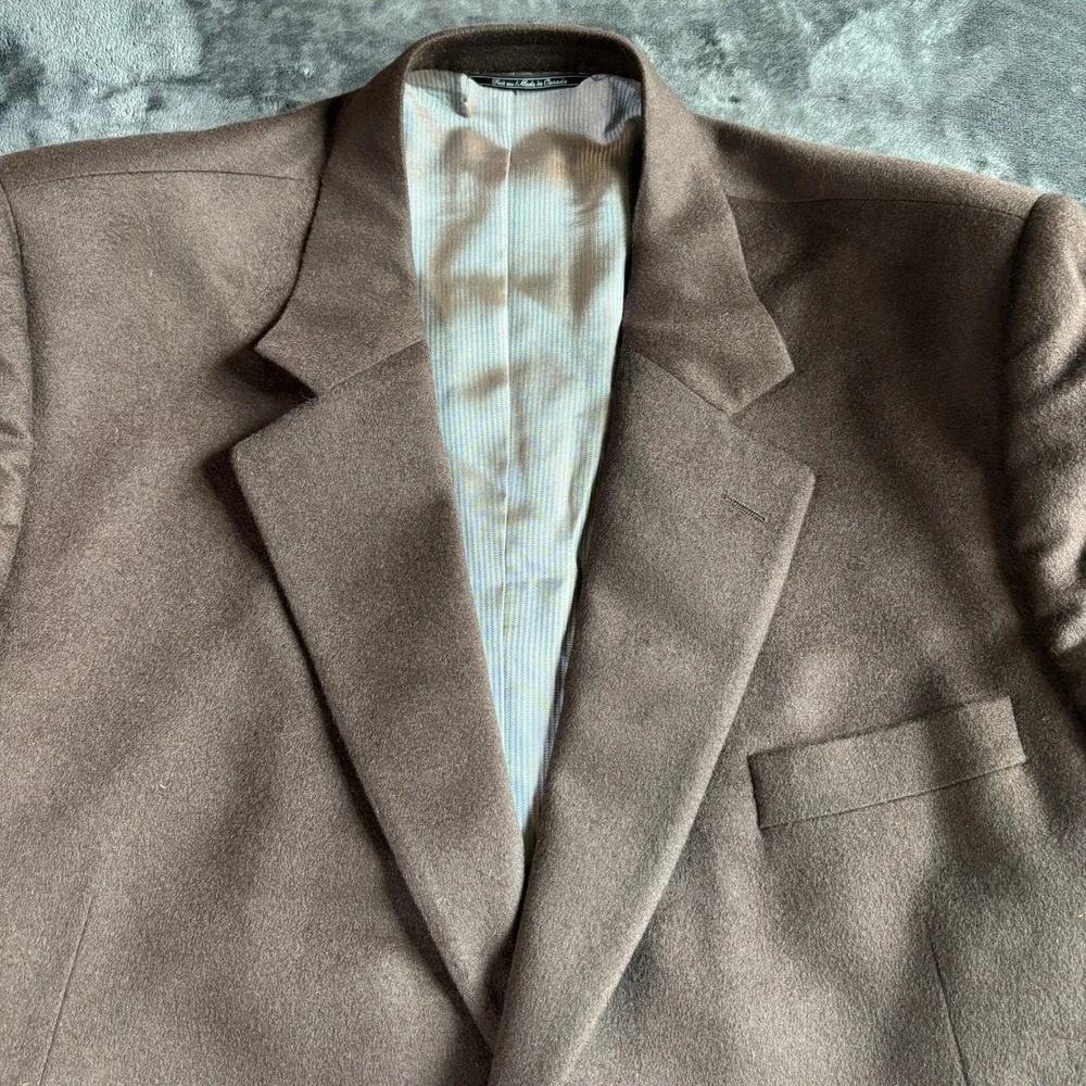 Jack Victor Premier Loro Piana 100% Cashmere‎ Blazer Brown 50R Luxury Old Money